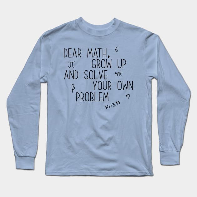 i love math funny math nerd cool math joke Long Sleeve T-Shirt by yassinnox
